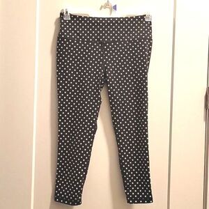 Victoria's Secret Sport Polka Dot Crop Leggings Black White Medium